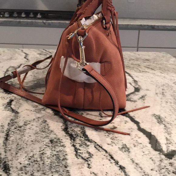 🆕 Rebecca Minkoff Moro Satchel in Brick - Picture 6 of 7